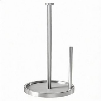 Stainless Steel One-Handed Paper Towel Holder with Weighted Base
