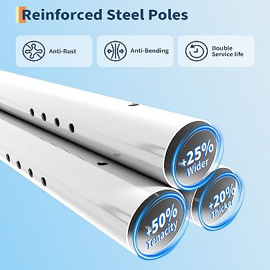 Heavy Duty Carport Canopy with Removable Sidewalls and Reinforced Frame