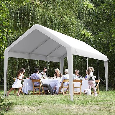 Heavy Duty Carport Canopy with Removable Sidewalls and Reinforced Frame