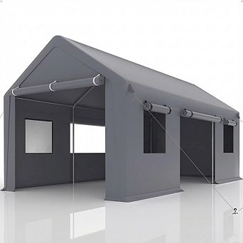 Heavy Duty Carport Canopy with Removable Sidewalls and Reinforced Frame