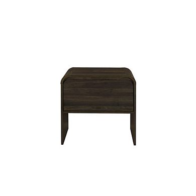 New Classic Furniture Mara 2-Piece Wood End Table/Bedside Table in Walnut