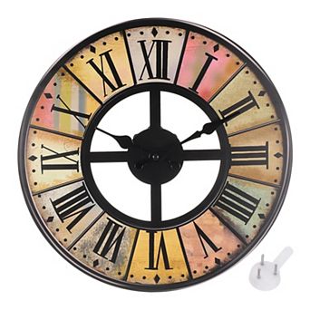 14" Wooden Finish Clock with Battery Operated, Easy Install for Living Room