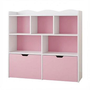 Toy Storage Organizer with Movable Drawers and Hidden Wheels