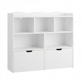 Toy Storage Organizer with Movable Drawers and Hidden Wheels