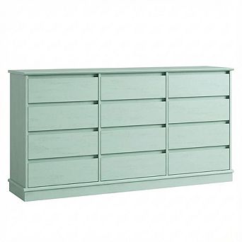 Large 12 Drawer Dresser with Wide Top and Deep Storage Drawers