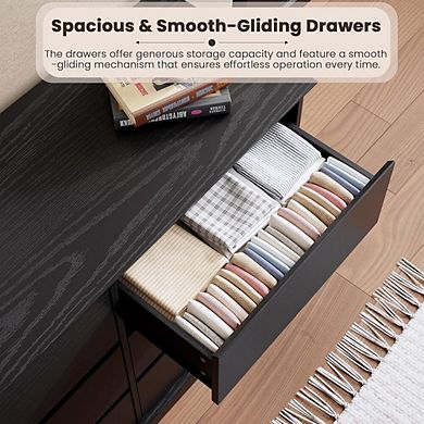 9 Drawer Dresser with Deep Drawers and Wide Top