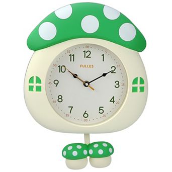 Cute Mushroom House Wall Clock, 3D Cartoon Silent Sweep Clock, Battery Operated 15x11x2 inch