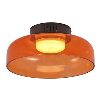 Kalmar Modern Minimalist Iron/Glass Dimmable Integrated LED Flush Mount