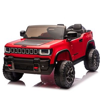 24V Licensed Ride on Car for Big Kids, 2-Seater Electric Truck with Remote, 3 Speeds, Music & Lights
