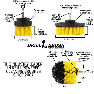 Yellow Toilet Cleaning Kit With Useful Cleaning Paste - Shower Scrubber - Tile & Grout Cleaner