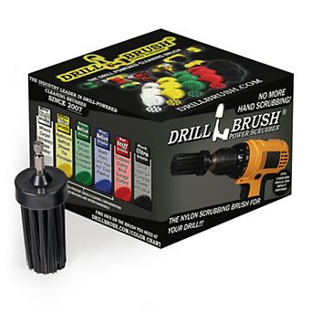 1 in Black Brush - Ultra Stiff Stiffness - Long Bristles - Grill & Industrial Spot Cleaning