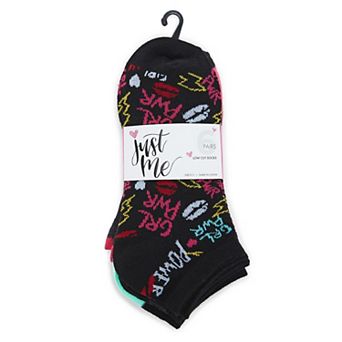 Women's 6 Pair Pack Girl Power Low Cut Socks
