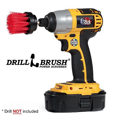 Stiff Bristle Deck Brush - Scrub Brush - Garden Statues - Spin Brush - Granite Headstone Brush