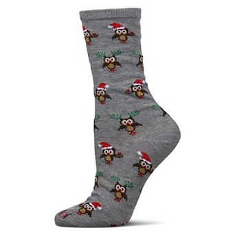 Women's Owl Holiday Crew Socks