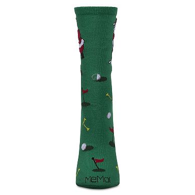 Women's Golfing Santa Holiday Crew Socks