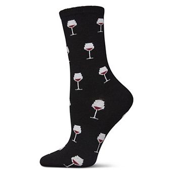 Men's Wine Cashmere Crew Socks