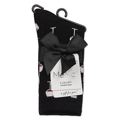 Men's Wine Cashmere Crew Socks