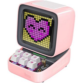 Ditoo Retro Pixel Art Game Bluetooth Speaker 16X16 LED App Controlled Front Screen (Pink)