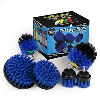 Pool Accessories - 5 pc Spin Brush Pool Cleaning Kit - Slide - Deck Brush - Hot Tub - Spa