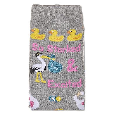 So Storked & Excited Greeting Card Crew Socks