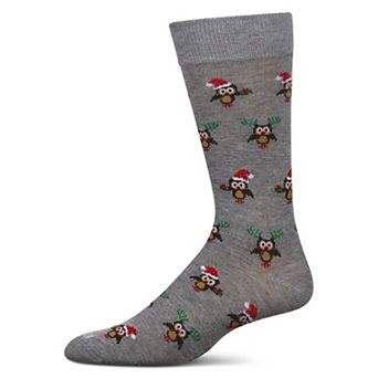 Men's Owl Holiday Crew Socks