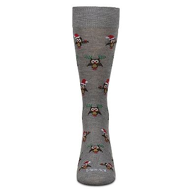 Men's Owl Holiday Crew Socks