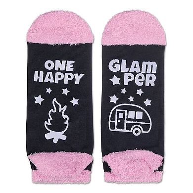 Women's One Happy Glamper Non-skid Low Cut Socks
