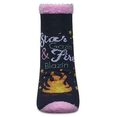 Women's One Happy Glamper Non-skid Low Cut Socks