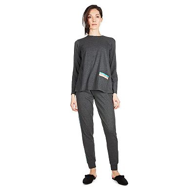 Women's 100% Cotton Three Tone Striped Camper Pajama Set