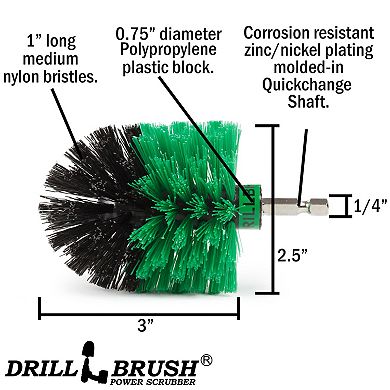 Mini Original Green Brush - Medium Stiffness - Kitchen Sink & Fixture Cleaning - Oven Cleaning