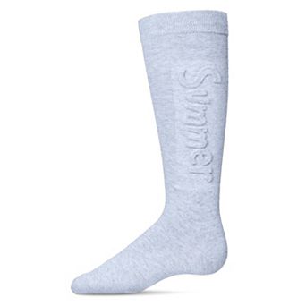 Girls' Embossed Summer Knee-high Socks