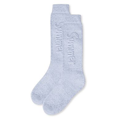Girls' Embossed Summer Knee-high Socks