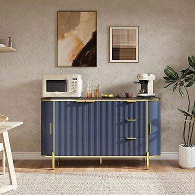 IDEALHOUSE 60" Sideboard with Marble Top