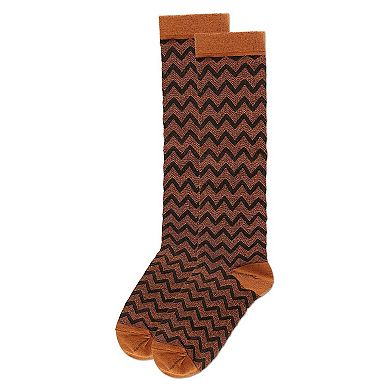 Zagtrast Two-tone Cotton Blend Knee High Sock