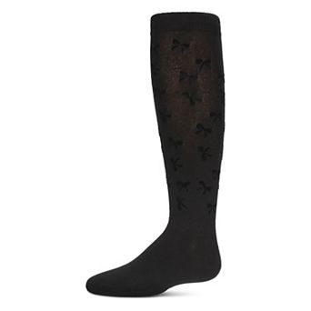Girls' Flocked Bow Knee-high Socks
