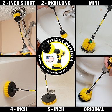 Ultimate Grout Cleaning Kit With Long Reach Extension - Shower Curtain - Bathroom Cleaner - Tile