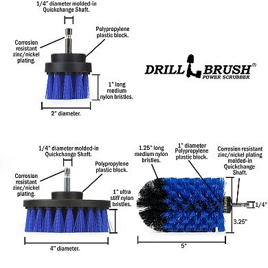 3 Piece Boat Cleaning Kit - Pool Liner Cleaning Supplies - Pool Cleaning Tools