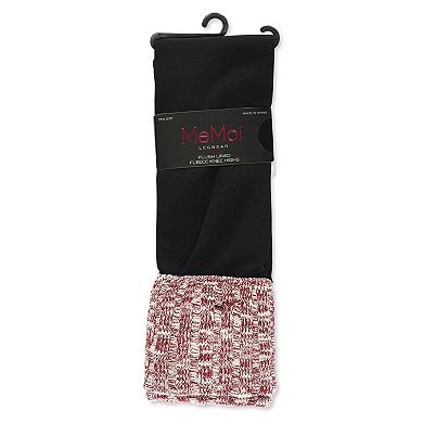 Slub Rib Turn Cuff Fleece Knee High Socks