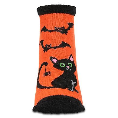 Women's Spooky Cat Low-cut Non-skid Socks
