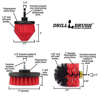 Wood Cleaner - Concrete Cleaner - Deck Brush - Brick Cleaner - Floor Scrub Brush - Stiff Bristle