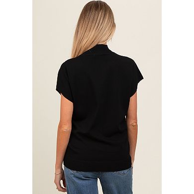 Maternity Mock Neck Knit Top