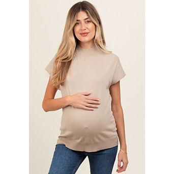 Maternity Mock Neck Knit Top
