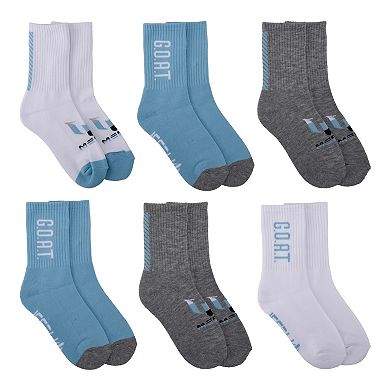 Boys 4-20 Messi 6-Pack GOAT Crew Socks