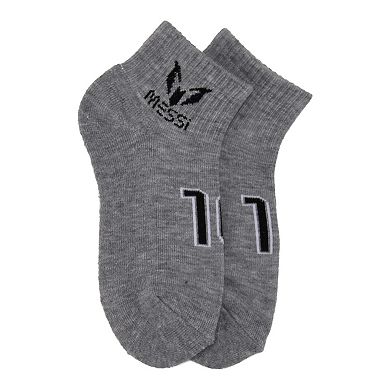 Boys 4-20 Messi 6-Pack Lockup Cushioned Quarter Socks