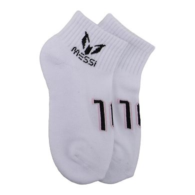Boys 4-20 Messi 6-Pack Lockup Cushioned Quarter Socks