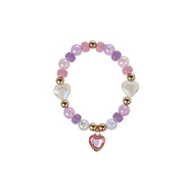 Elli by Capelli 3-Piece Bracelet, Necklace & Ring Set with Hearts & Unicorn Charms