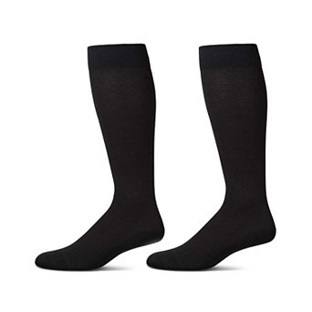 2 Pair Cushioned Sole Cotton Blend Graduated Compression Socks