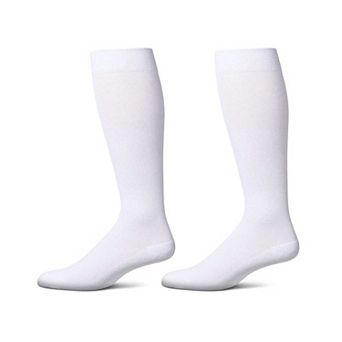 2 Pair Cushioned Sole Cotton Blend Graduated Compression Socks