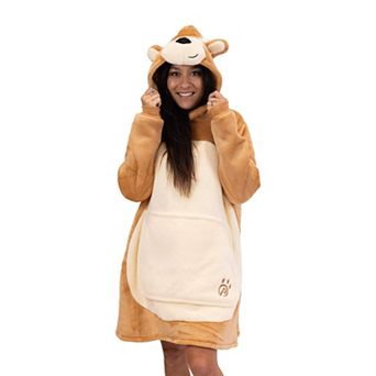 Pawley The Bear Blanket Hoodie Oversized Fleece animal Costume Sweatshirt - Cozy Bear Gift