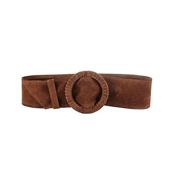 Lascana Women's Wide Suede Waist Belt, Camel, Size S
